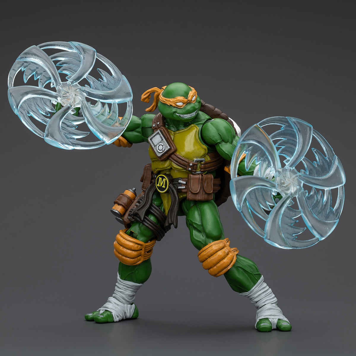 Serie TMNT de JOYTOY: Tortugas Ninja Adolescentes Mutantes - Figuras de acción de Michelangelo a escala 1:18
