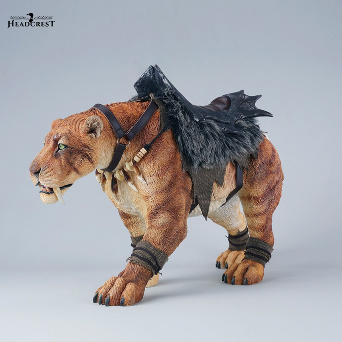 HEADCREST H2603 Prehistoric Saber-Toothed Tiger Figure Static Animal Statue