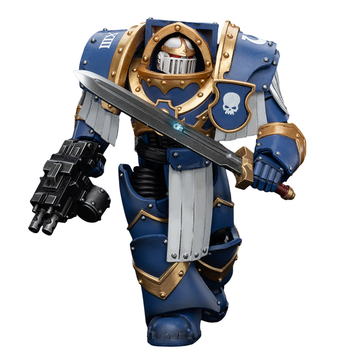(Only Shipped to the US) JOYTOY Warhammer The Horus Heresy Series, Ultramarines Cataphractii Terminator Squad: Sergeant with Power Sword, 1/18 Scale Collectible Action Figure JT6953