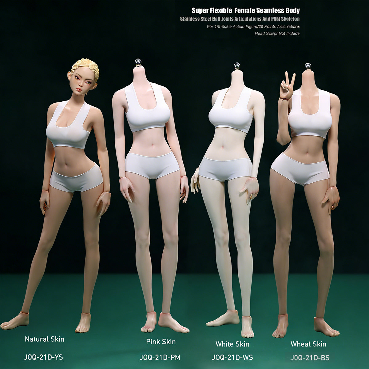 JIAOUDOLL 1/6 Slender Elegance Medium Bust Detachable Feet Supermodel Long Legs Female Action Figures Body