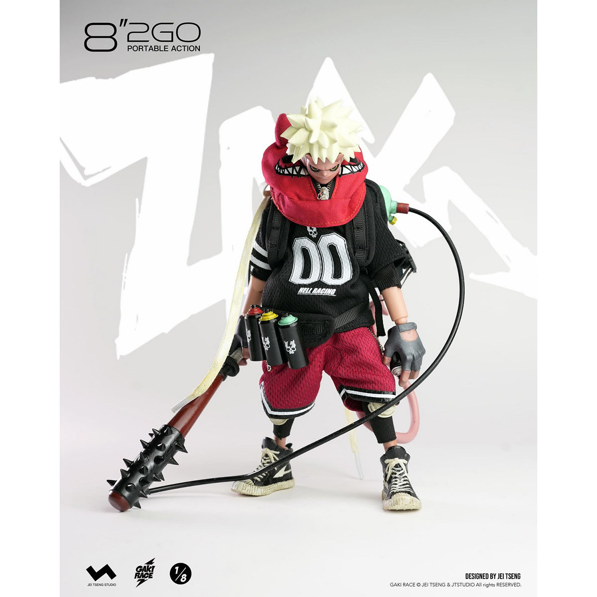 JTstudio 2GO GAKIRACE ZAIKI 8-inches Action Figure & Vehicle Model