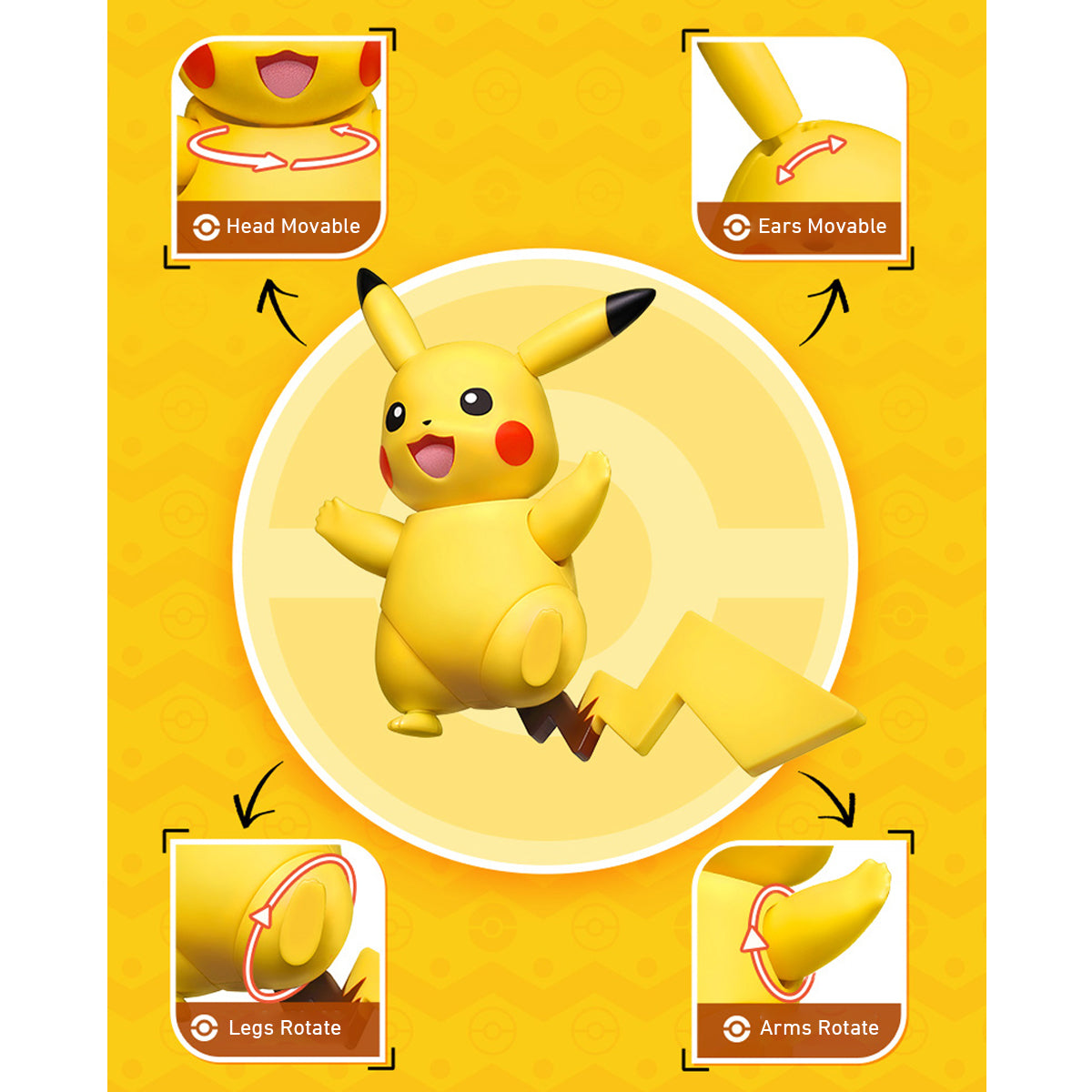 Figuras de acción Blokees Building Block Pokémon Edición Clásica S - Versión Pikachu