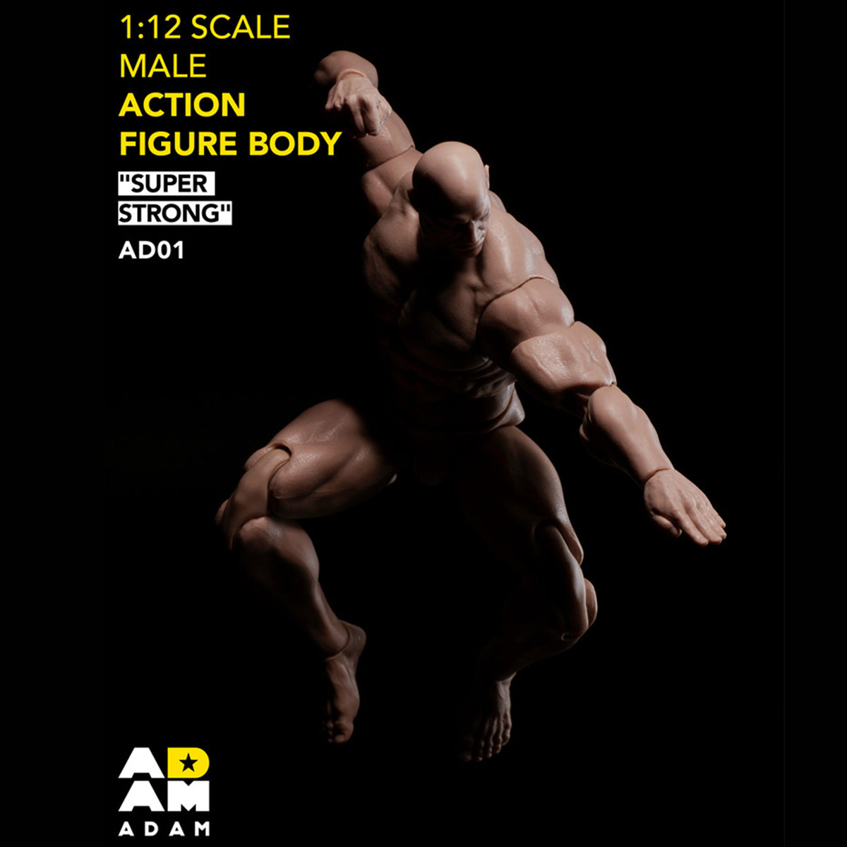 ADAM Articulated joints Male Muscular Suntan-Skined 1/12 Scale Action Figure Body
