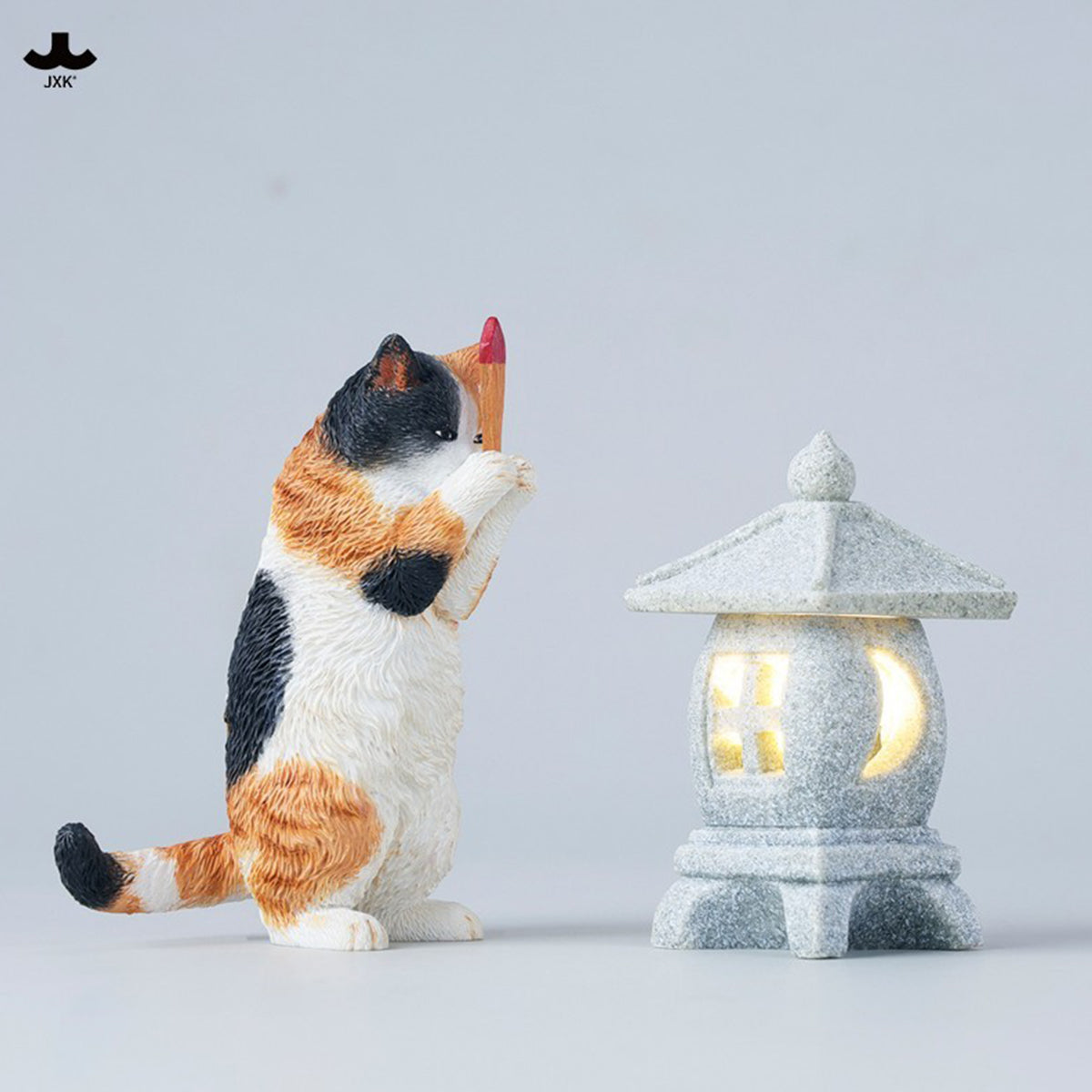 JXK Wishing Cat (JXK341) Static Expertly Hand-Painted Lifelike Animal Figurine