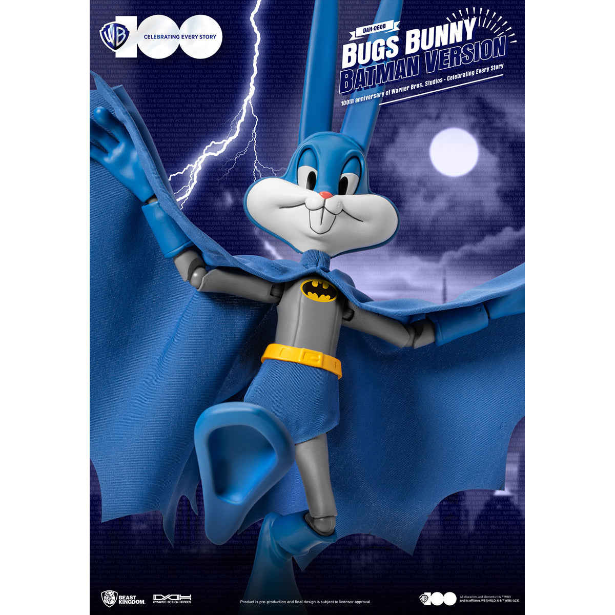 Beast Kingdom DAH-060B 100th Anniversary of Warner Bros. Studios Bugs Bunny Batman Version Action Figure