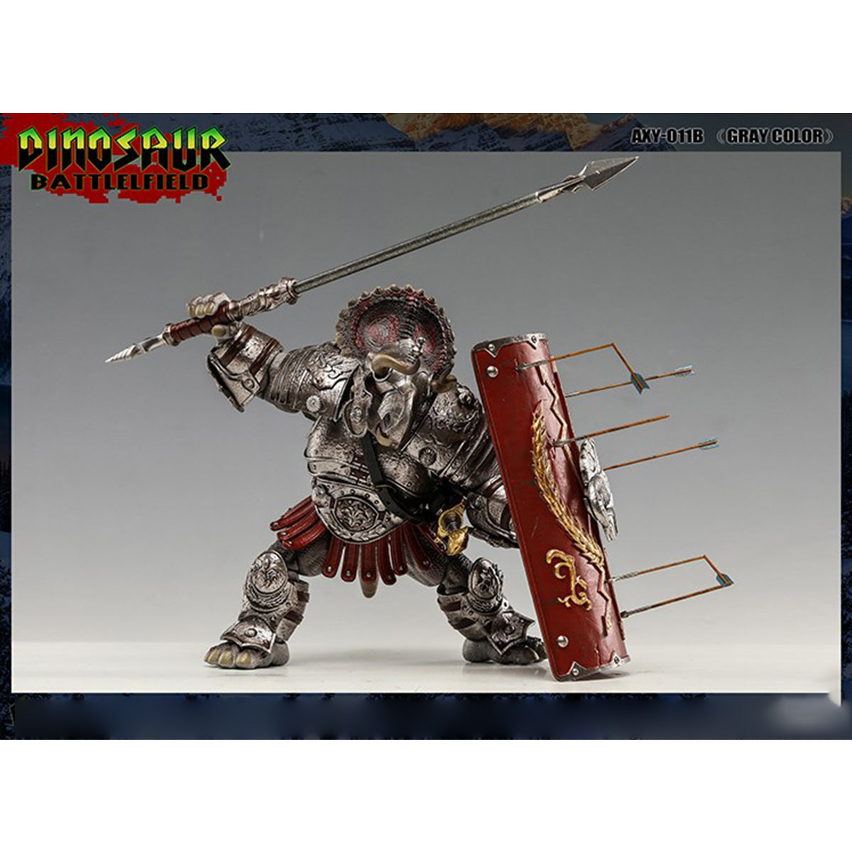 AXYTOYS Dinosaur Battlefield Triceratops & Accessory Pack Action Figures