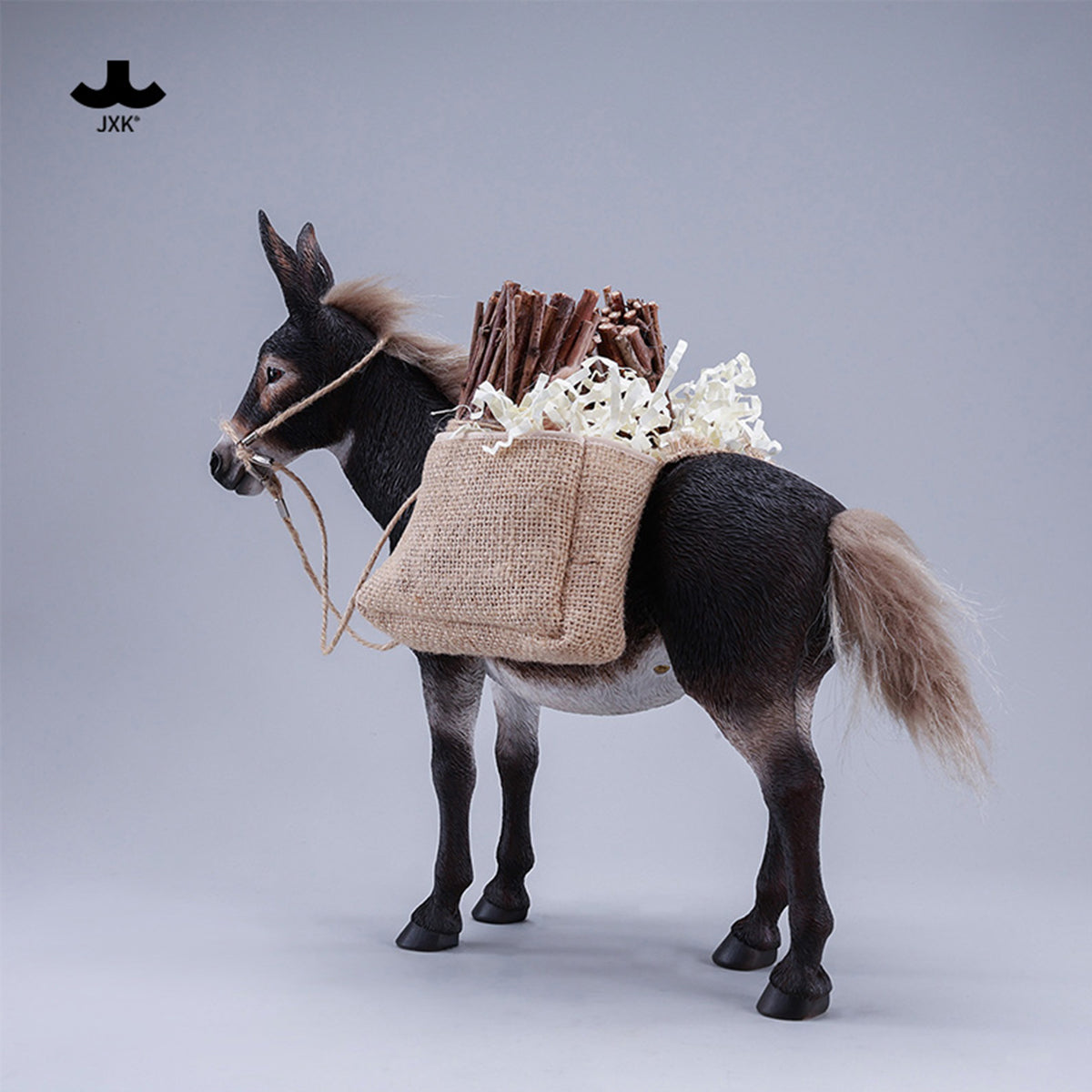 JXK MULE Static Expertly Hand-Painted Lifelike 1/6 Scale Animal Figurine