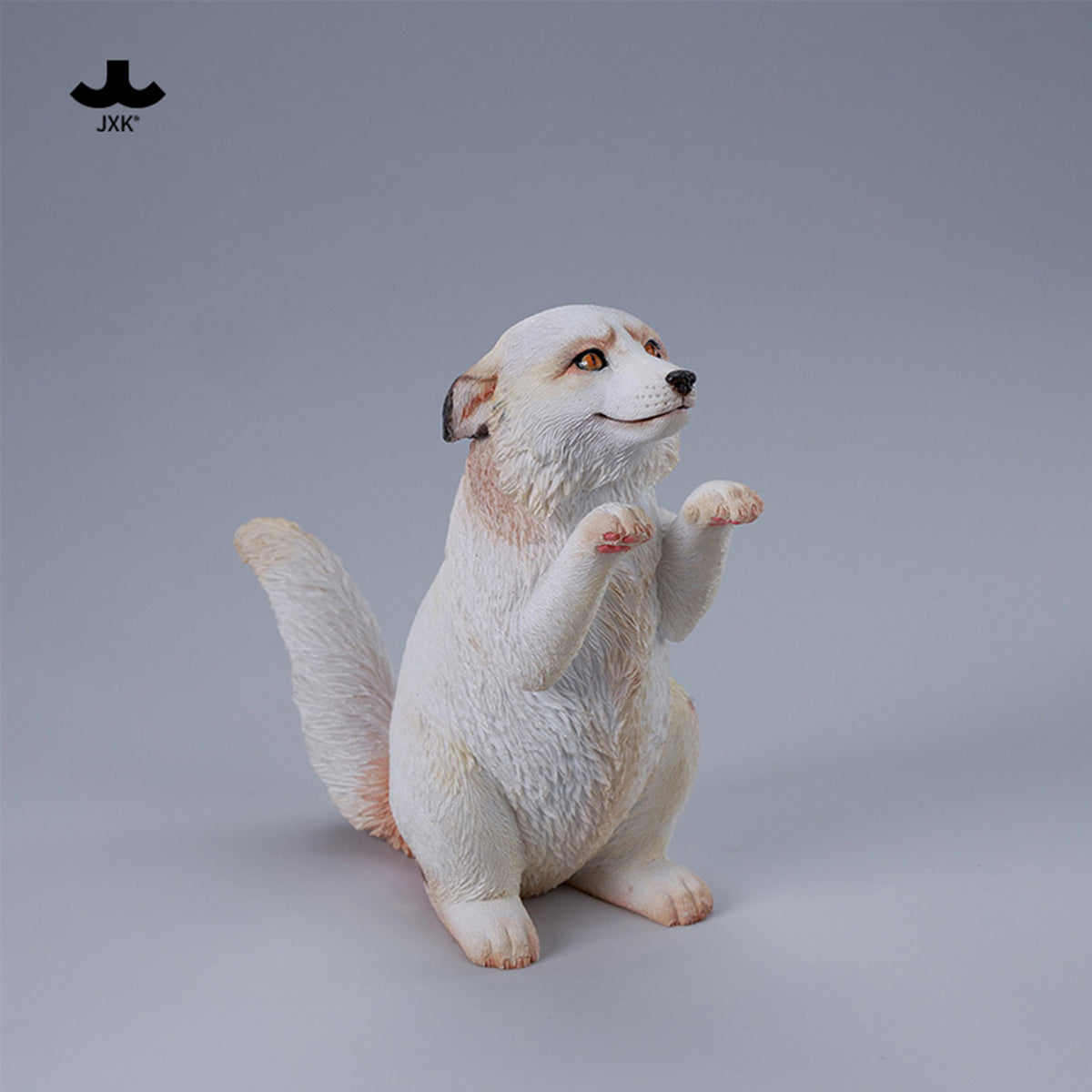 JXK Fluffy Fox Static Expertly Hand-Painted Lifelike Animal Figurine