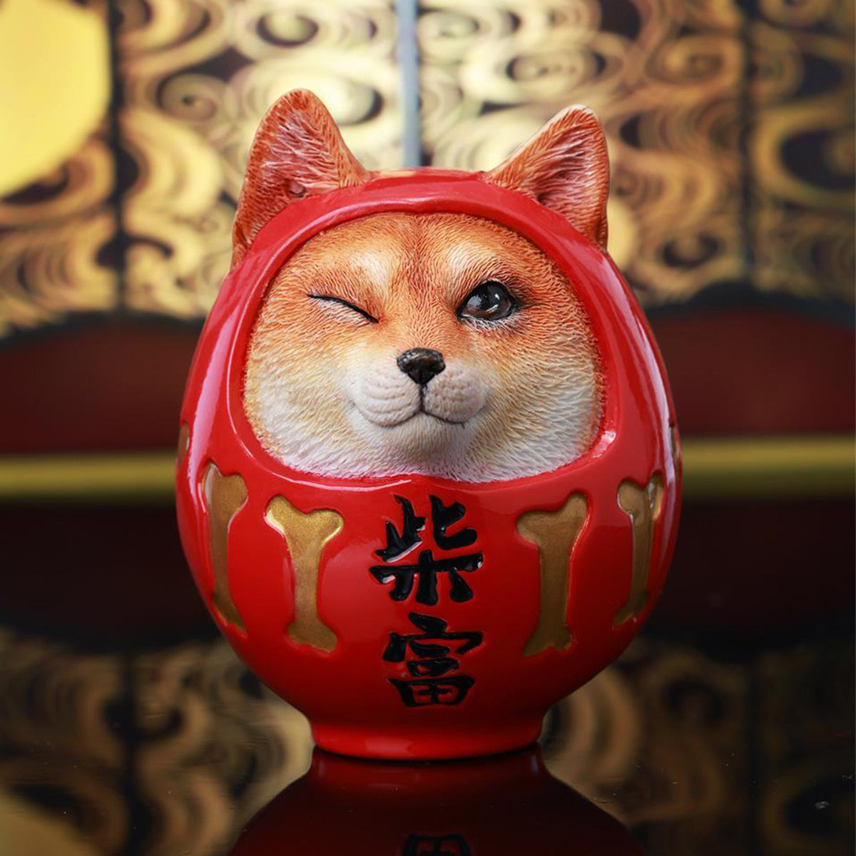 JXK Shiba Fortune Daruma Ver.A Collaboration Edition Animal Figurine