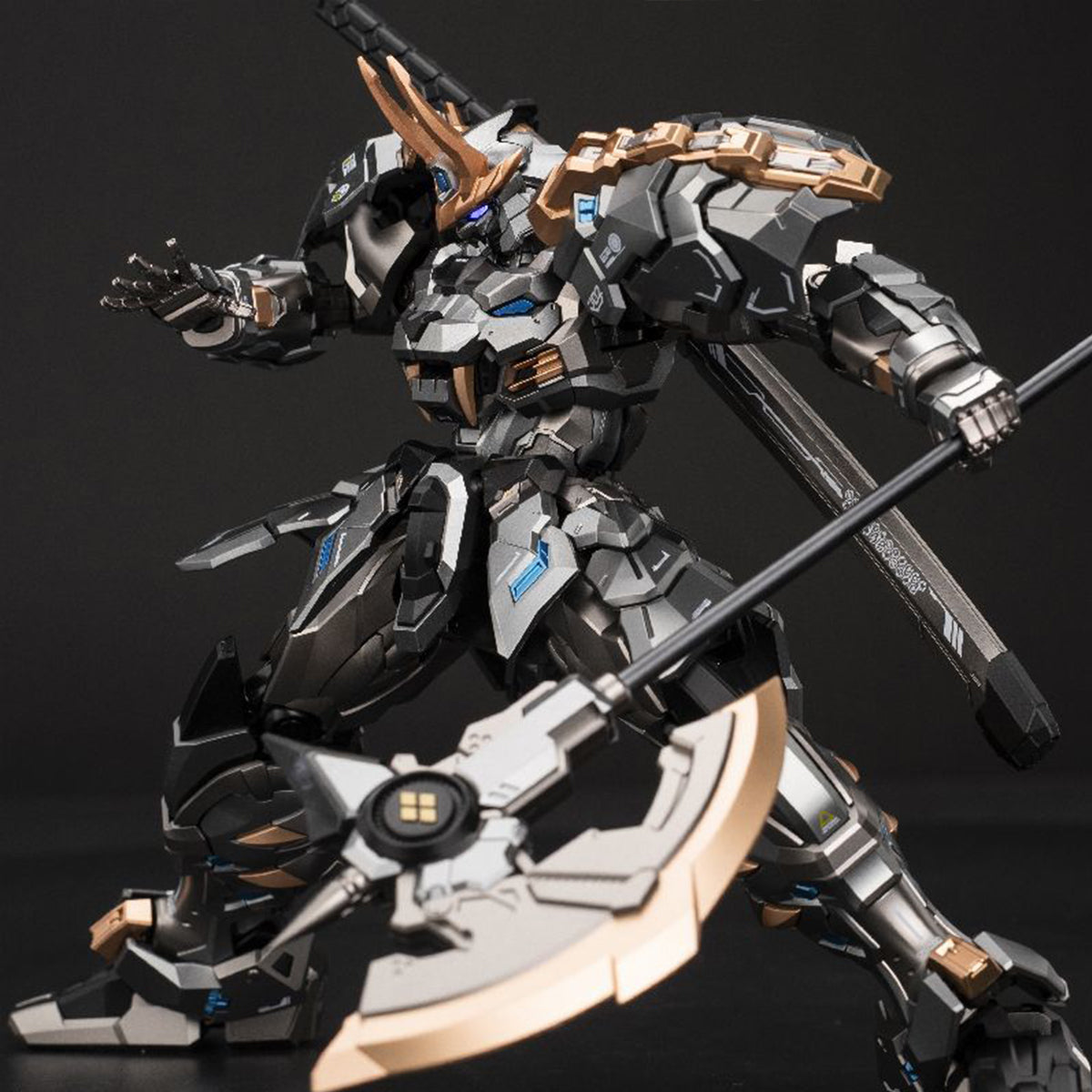 MOSHOW Progenitor Effect Illustrious Class The Tiger Of Kai Takeda Shingen Black Gold & Titanium Silver Version Mecha Action Figure