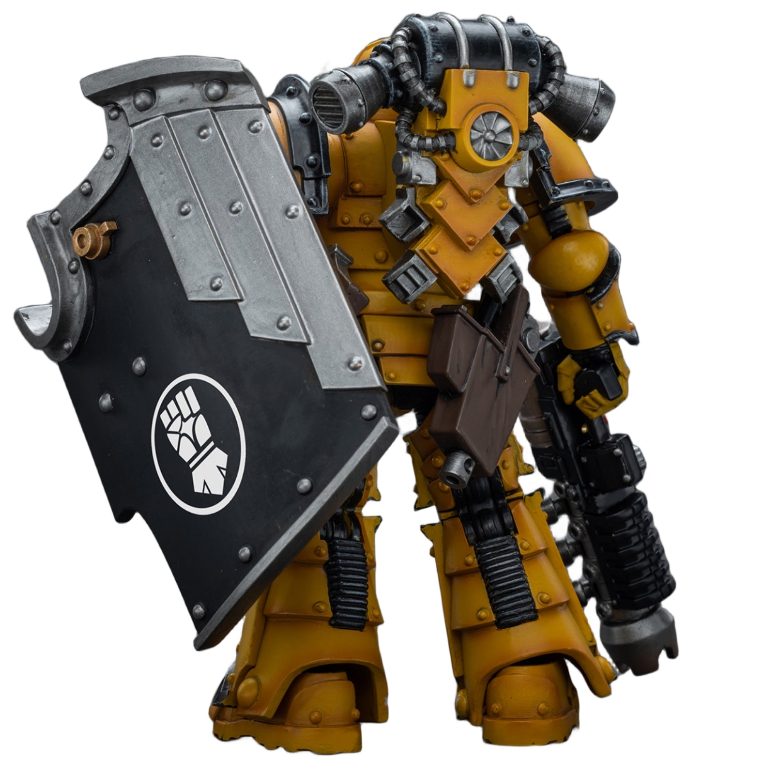 Figurine de collection JoyToy Warhammer The Horus Heresy : Imperial Fists Legion MkIII Breacher Squad Legion Breacher avec pistolet à gravitons, échelle 1:18, figurines d'action JT9114