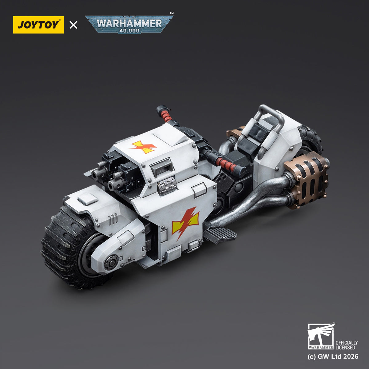 JOYTOY Warhammer JT4836 White Scars Raider-pattern Combat Bike 1/18 Scale Action Figure
