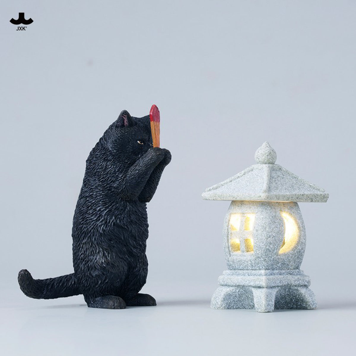 JXK Wishing Cat (JXK341) Static Expertly Hand-Painted Lifelike Animal Figurine