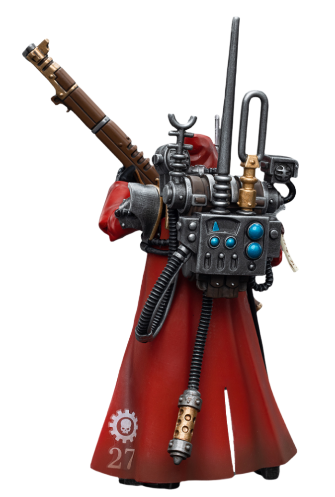 Figurine de collection JoyToy 40K : Ranger Adeptus Mechanicus Skitarii avec Data-Tether, échelle 1:18, JT7868 (Ranger avec Data-Tether)