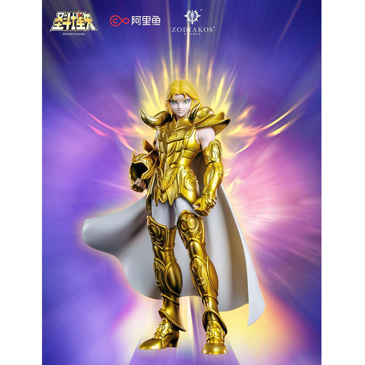 Zodiakos Studio, Saint Seiya SS-01 Libra Dohko/SS-02 Aries Mu/SS-03 Sagittarius Aiolos/SS-04 Virgo Shaka, Art Anime Statue