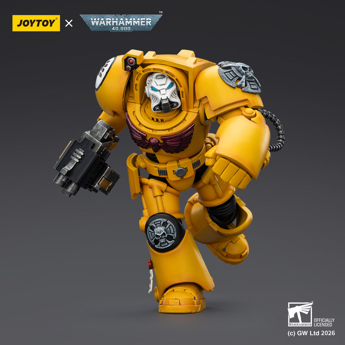 JOYTOY Warhammer 40,000 Imperial Fists Terminator with Power Fist and Assault Cannon & with Power Fist and Storm Bolter & with Power Sword and Storm Bolter Action Figure