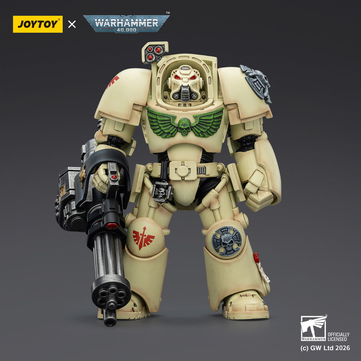 JOYTOY Warhammer 40,000 Dark Angels Deathwing Terminator with Power Fist and Assault Cannon & with Power Fist and Storm Bolter & with Power Sword and Storm Bolter Action Figure