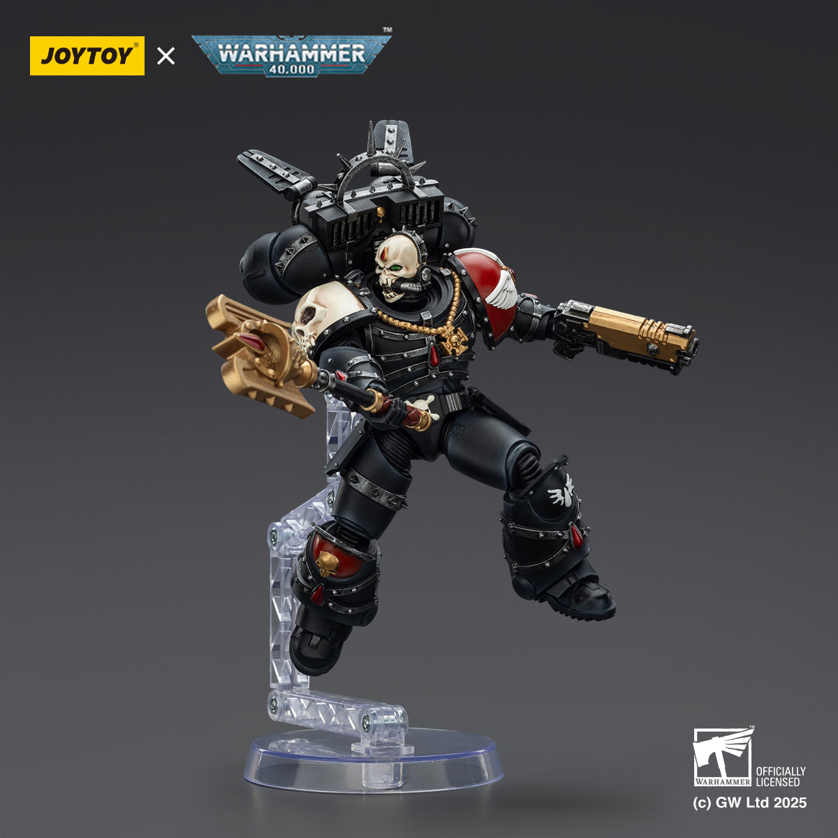 (Only Shipped to the US) JOYTOY Blood Angels Lemartes With Jump Pack Blood Crozius and Absolver Bolt Pistol JT02311 1/18 Scale Action Figure