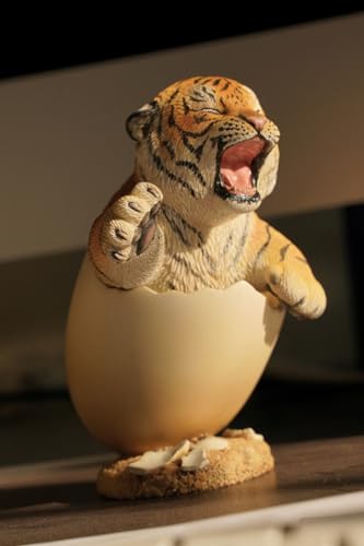 Figura de tigre coleccionable JXK: Tesoro de tigre, pintada a mano por expertos, resina realista y segura, miniatura a escala 1:6.