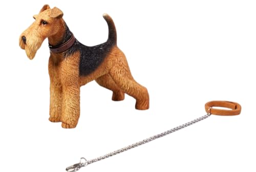 Figura de zorro coleccionable JXK: Foxterriers, pintada a mano por expertos, realista, resina segura, miniatura a escala 1:6