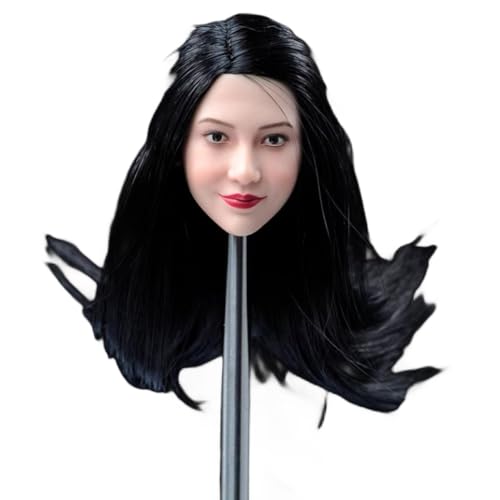 Escultura de cabeza femenina, niña europea de 12 pulgadas