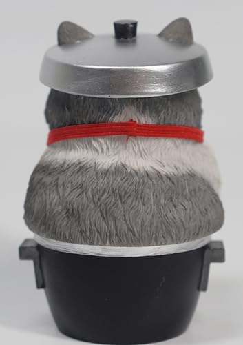 JXK Collectible Cat Figure: Damo Lucky Cat, Expertly Hand-Painted, Lifelike, Safe Resin, 1:12 Scale Miniature Animal Figurine