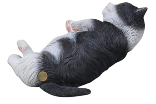 Figura de gato coleccionable JXK: Gato letárgico, pintada a mano por expertos, realista, resina segura, miniatura a escala 1:6.