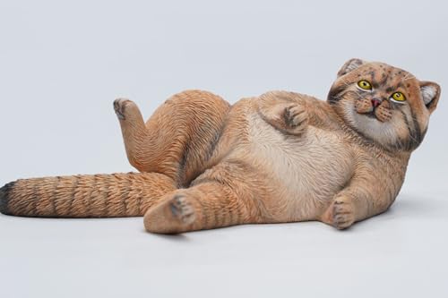Figura de gato coleccionable JXK: Otocolobus Manul, pintada a mano por expertos, resina realista y segura, miniatura a escala 1:6.