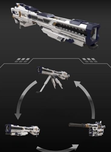 Kits de modelos de plástico QianQiuShang: Pistola electromagnética pesada RaiGun QQS-01 para figuras de acción coleccionables Sclae a escala 1/100