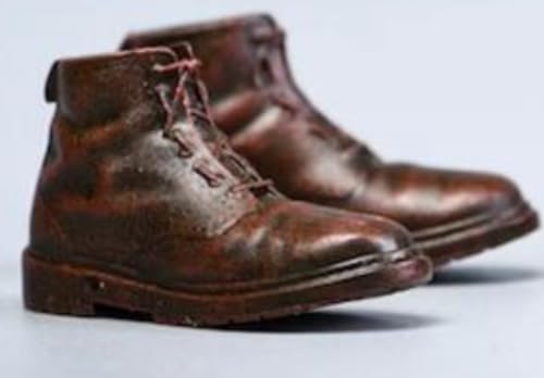 Accesorio para figura de acción a escala 1/12: Botas y zapatos de cuero para hombre