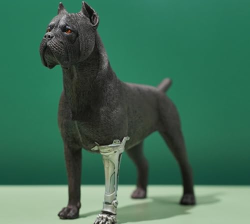 JXK Collectible Dog Figure: Cane Corso, Expertly Hand-Painted, Lifelike, Safe Resin, 1:6 Scale Miniature Animal Figurine