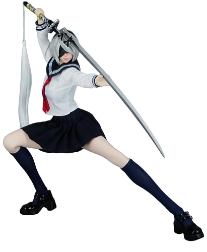 Ropa para muñeca femenina a escala 1/6: Conjunto de traje de baño de uniforme escolar