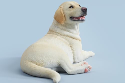 Figura de perro coleccionable JXK: Labrador, pintada a mano por expertos, realista, resina segura, miniatura a escala 1:6