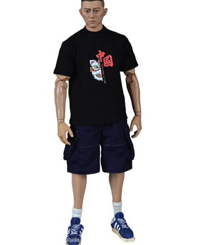 Ropa para muñeco masculino a escala 1/6: Ropa multicolor estilo chino chic para muñeco masculino, figura de acción coleccionable de 12 pulgadas SA004 (B)