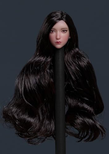 1:12 Scale Female Head Sculpt, Cute Girl Head Sculpture for 6-inch Action Figures