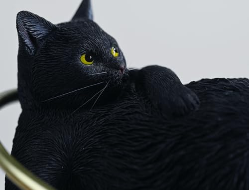 Figura de gato coleccionable JXK: Gato borracho, pintada a mano por expertos, realista, resina segura, miniatura a escala 1:6