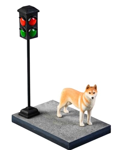 Figura de perro coleccionable JXK: Husky, pintada a mano por expertos, realista, de resina segura, miniatura a escala 1:12.