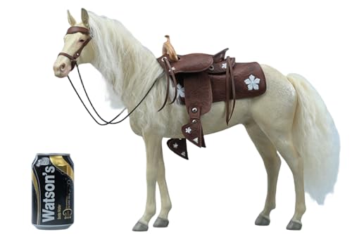 Figura de caballo coleccionable JXK: Caballos Akhal-Teke negros, pintados a mano por expertos, resina realista y segura, miniatura a escala 1:6.