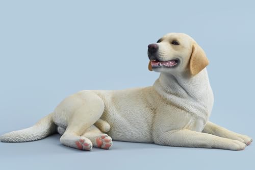 Figura de perro coleccionable JXK: Labrador, pintada a mano por expertos, realista, resina segura, miniatura a escala 1:6