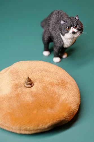 Figura de gato coleccionable JXK: exótico de pelo corto en cuclillas, pintado a mano por expertos, resina realista y segura, miniatura a escala 1:6.