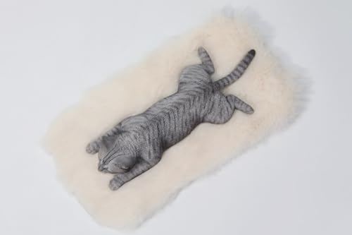 Figura de gato coleccionable JXK: Lethargic Cat 7.0, pintada a mano por expertos, realista, resina segura, miniatura a escala 1:6