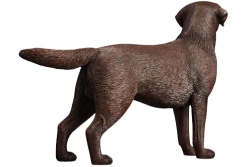 Figura de perro coleccionable JXK: Labrador, pintada a mano por expertos, realista, resina segura, miniatura a escala 1:12