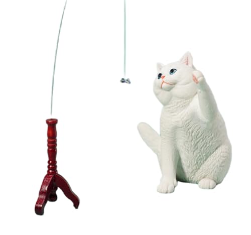 Figura de gato coleccionable JXK: Gato británico de pelo corto 2.0, pintada a mano por expertos, realista, de resina segura, miniatura a escala 1:6.