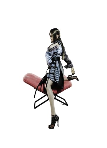 Ropa para muñecas femeninas a escala 1/6: vestido de patchwork de moda coleccionable