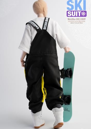 Accesorio de figura de acción a escala 1/6: modelo de botas de esquí, miniatura coleccionable