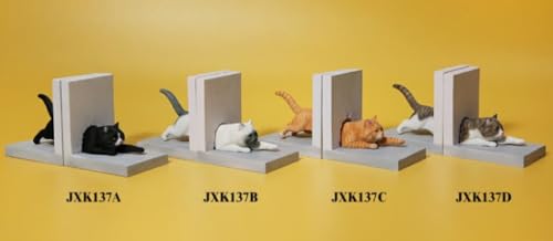 Figura de gato coleccionable JXK: El gato a través de la pared, pintada a mano por expertos, resina realista y segura, miniatura a escala 1:6.