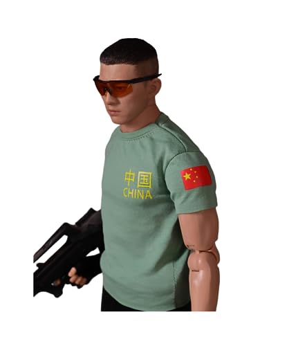 Ropa para muñeco masculino a escala 1/6: Conjunto de entrenamiento especial para aficionados militares negros para figura de acción coleccionable de 12 pulgadas SA005 (B)