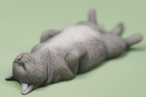 Figura de gato coleccionable JXK: Lethargic Cat 6.0, pintada a mano por expertos, realista, de resina segura, miniatura a escala 1:6.