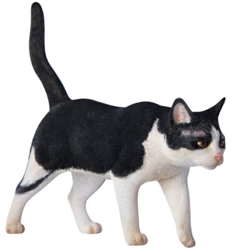 JXK Collectible Cat Figure: Chinese Cat, Expertly Hand-Painted, Lifelike, Safe Resin, 1:6 Scale Miniature Animal Figurine