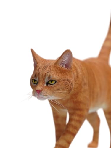 Figura de gato coleccionable JXK: modelo Felis Catus, pintada a mano por expertos, resina realista y segura, miniatura a escala 1:6.